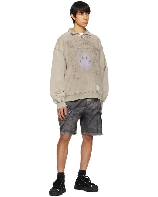 Short cargo noir Maison Mihara Yasuhiro pour homme en coloris Gray