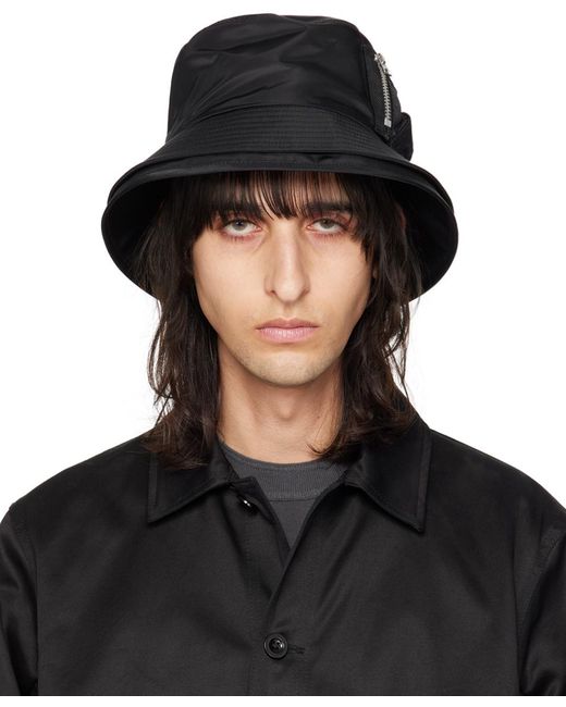Chapeau noir à poche et à visière étagée Sacai pour homme en coloris Black
