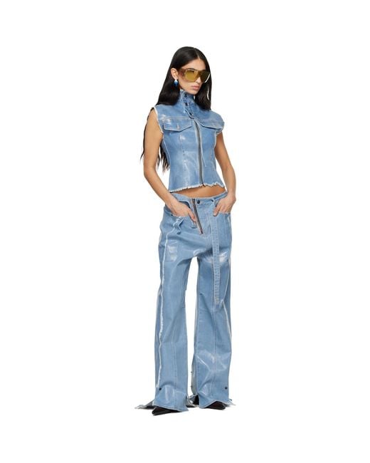 OTTOLINGER Blue Glazed Baggy Jeans