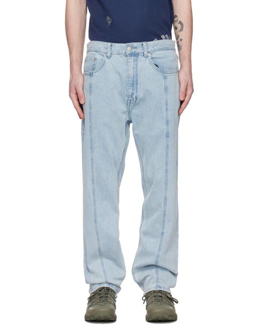 Izzue Blue Pinched Seam Jeans for men