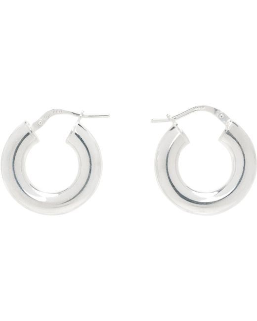 Sophie Buhai White Tiny Everyday Hoop Earrings