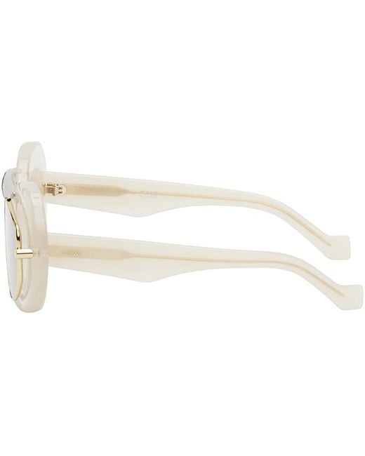 Loewe Black Off-white Wing Double Frame Sunglasses for men