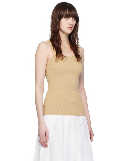 3.1 Phillip Lim Multicolor Khaki Scoop Tank Top