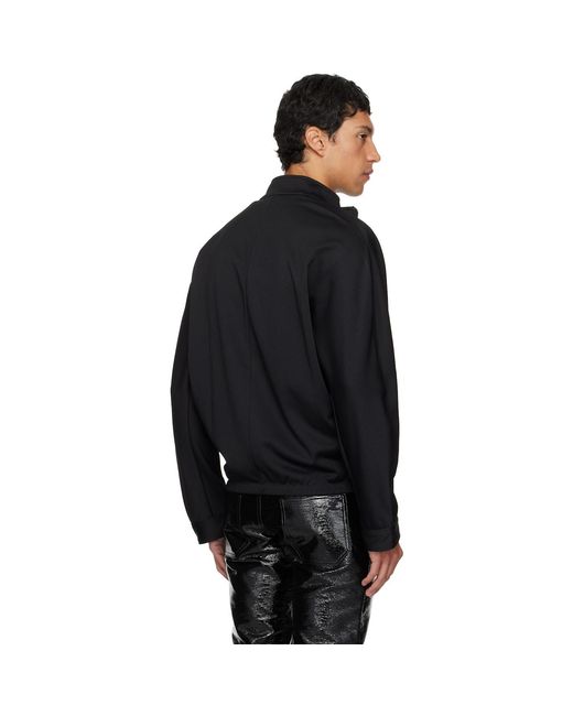 Courreges Black Interlock Tracksuit Jacket for men