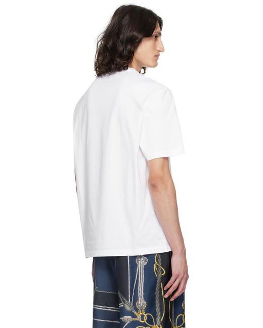 T-shirt blanc à méduse Versace pour homme en coloris White