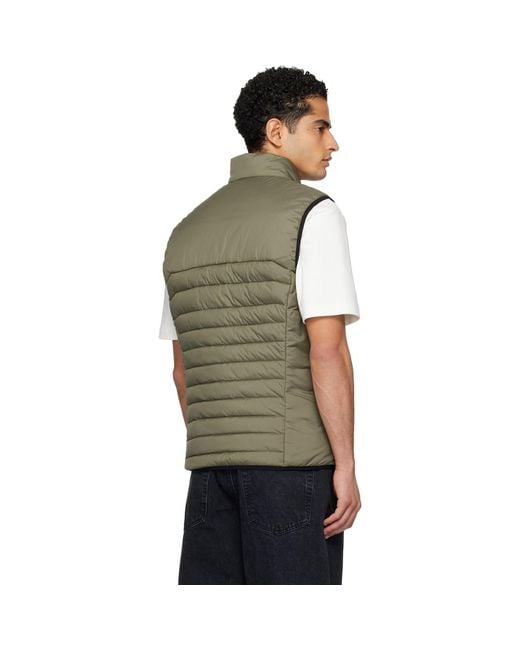 Boss Green Khaki Water-Repellent Reflective Accents Vest for men