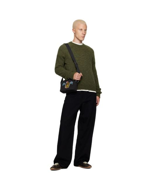 KENZO Black Paris Jumping Tiger' Crossbody Bag for men