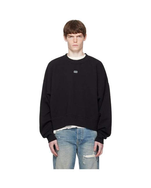 Stolen Girlfriends Club Black Stolen Razor Crew Sweatshirt for men
