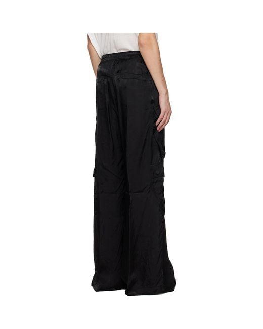Rick Owens Black Temple Cargobelas Cargo Pants for men