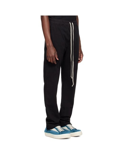 Rick Owens Black Tower Berlin Drawstring Sweatpants for men