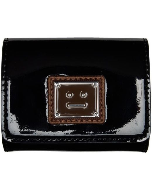 メンズ Acne フェイクレザー カードケース Black