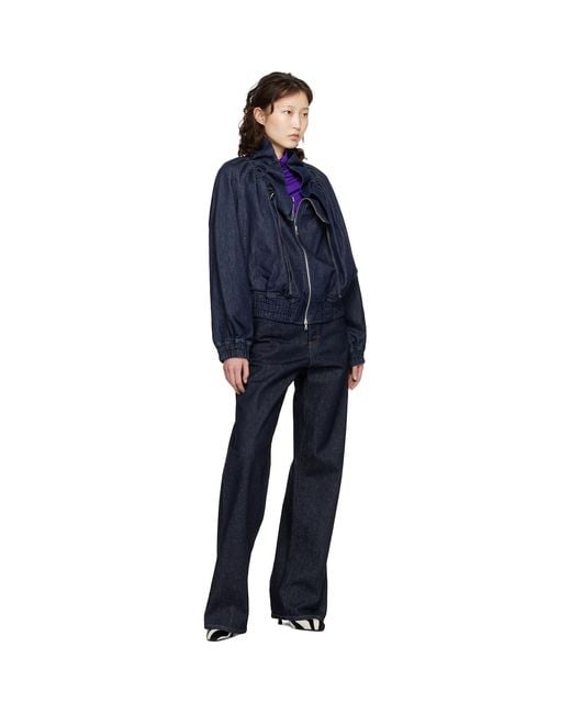 Dries Van Noten Blue Cocoon Denim Jacket