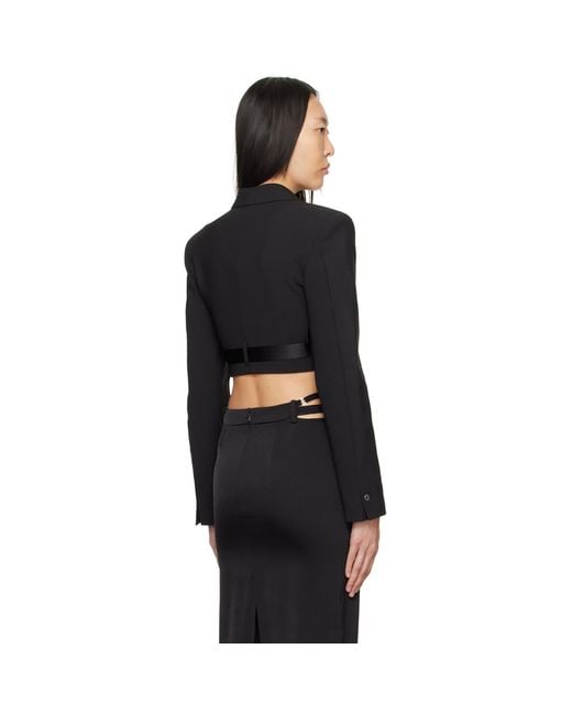 Dion Lee Black Interlock Tuxedo Blazer