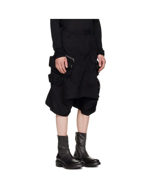 Julius Black Tactical Kite Shorts for men