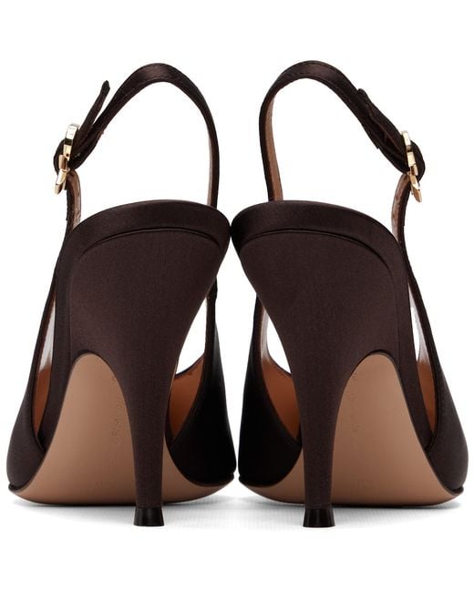 Gianvito Rossi Brown Sofia Sling Heels