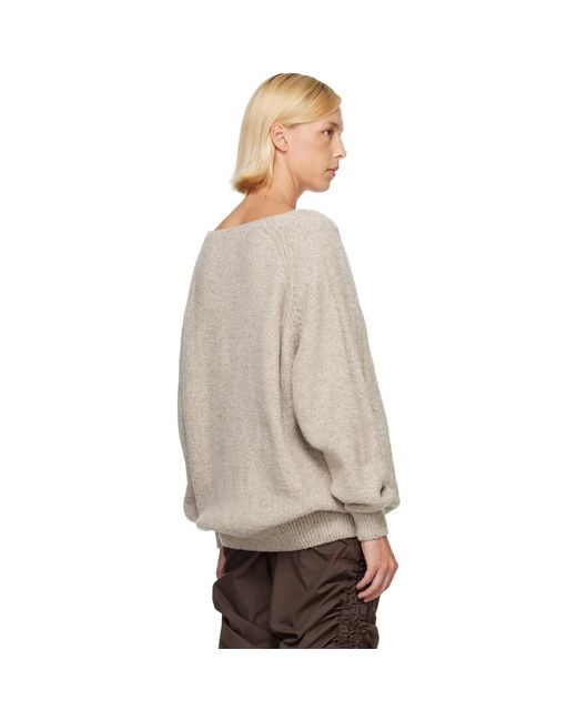 Baserange Gray Soar V Neck Sweater