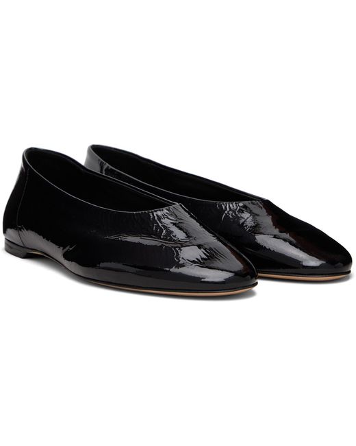 Totême Black Slip Naplack Ballerina Flats