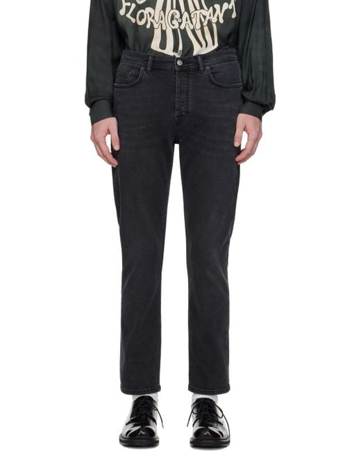 Acne Black Slim-Fit River Jeans for men