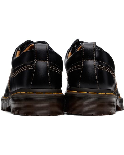 Dr. Martens Black Lowell Leather Moc Toe Derbys