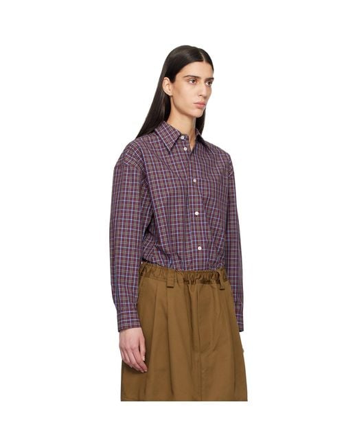 MERYLL ROGGE Purple Burgundy Classic Shirt