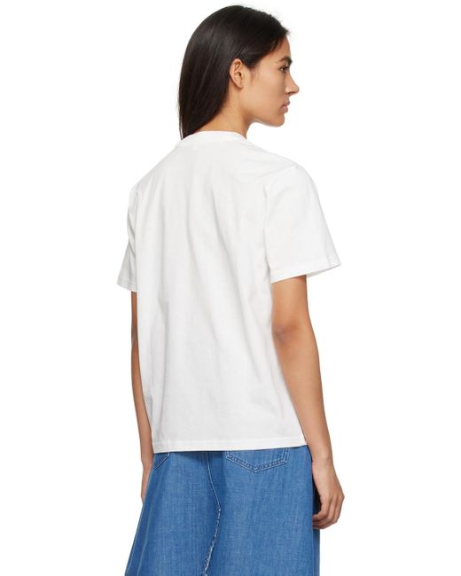 Sunnei White Off- Classic Eiws T-shirt