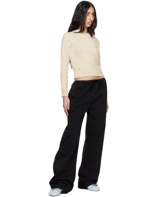 MM6 by Maison Martin Margiela オフホワイト Paint Residue セーター Black
