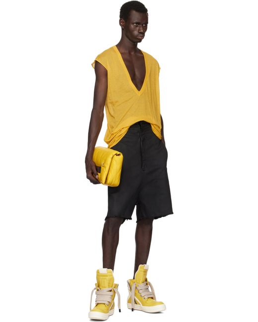 Rick Owens Black Porterville Cutoffs Denim Shorts for men