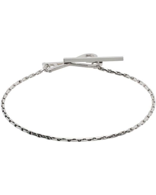 AMI Black Silver Ami De Cœur Chain Bracelet