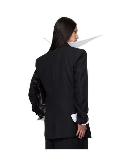 Egonlab Black Oversized Tailored Blazer for men