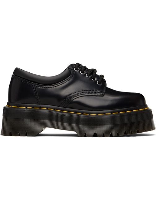 Dr. Martens Black 8053 Leather Platform Casual Derbys
