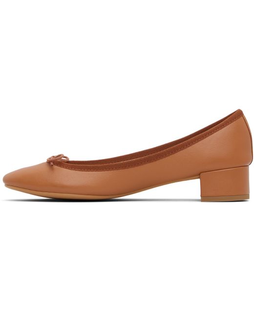 Chaussures À Talon Camille Brun Clair À Semelle En Caoutchouc Repetto en coloris Black