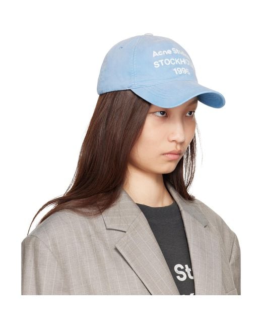 Acne Blue Logo Cap