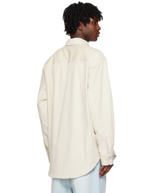AMI Black Off-white Oversize Shirt for men