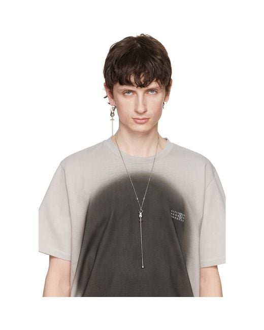 MM6 by Maison Margiela White Cocktail Pendant Necklace for men