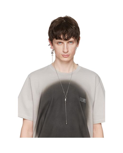 MM6 by Maison Margiela Black Cocktail Single Earring for men