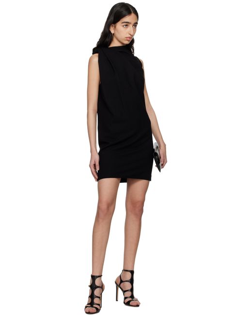 Alexander McQueen ブラック ノット ディテール ミニワンピース Black