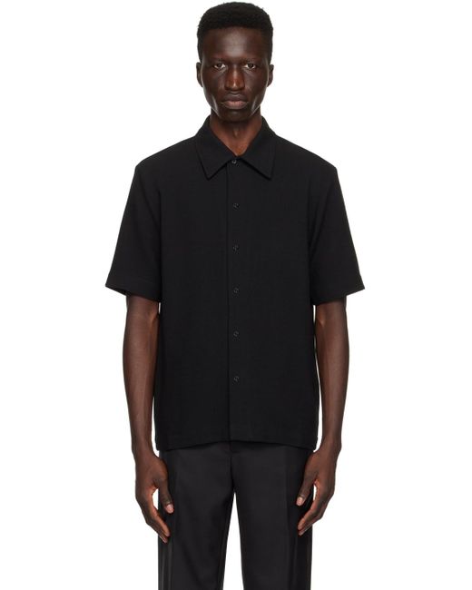 Sefr SS21 Black Suneham Shirt 黒シャツ(襟あり) Sefr SS21 Black Suneham Shirt 黒シャツ(襟あり)