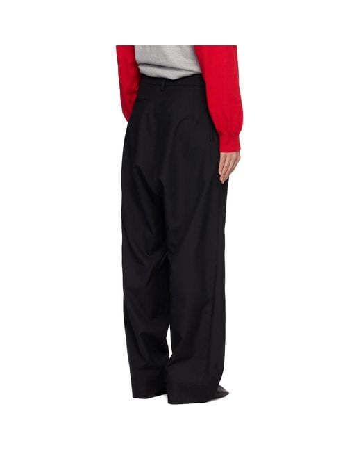 STEFAN COOKE Black Pillar Trousers