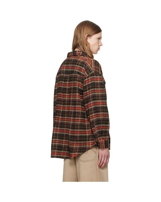R13 Brown Boyfriend Shirt for men