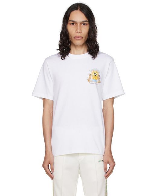 T-shirt Studio de Musique en coton biologique Casablancabrand pour homme en coloris White