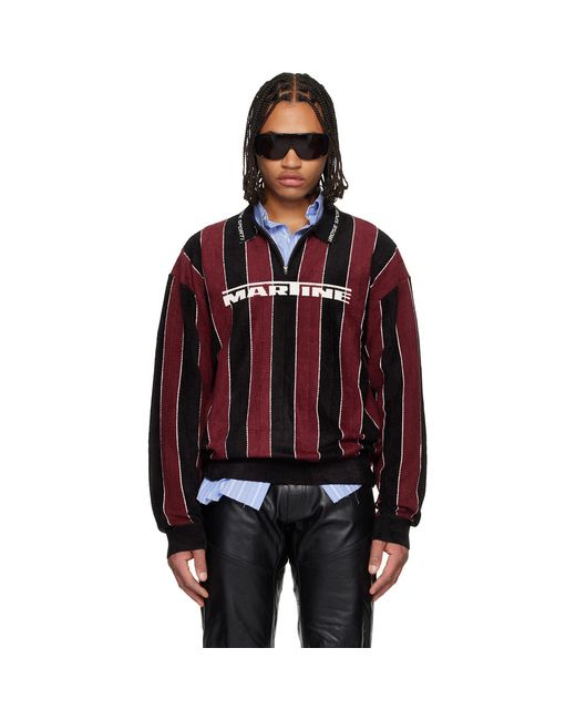 Martine Rose Red Burgundy & Sporty Logo Polo for men