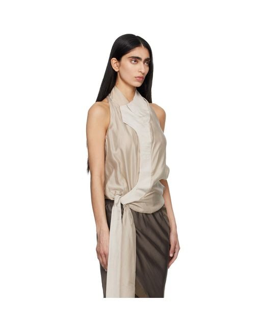 Entire studios Multicolor Taupe Fluid Top