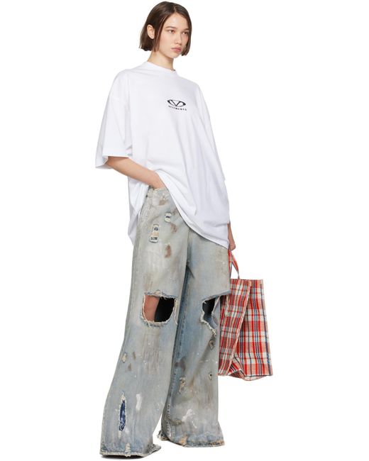 Vetements White Oval Logo Oversized T-Shirt