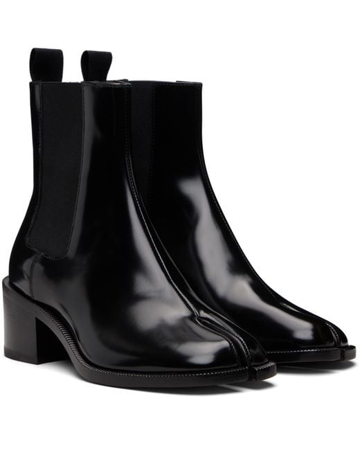 Maison Margiela Black Tabi City Chelsea Boots
