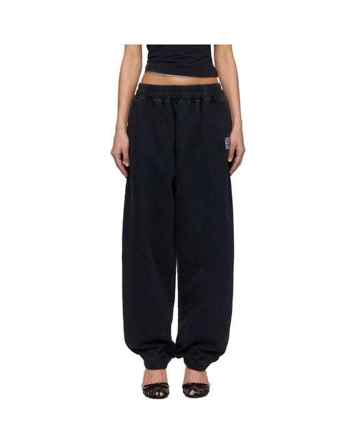 Vetements Black Biker Cross Logo Sweatpants