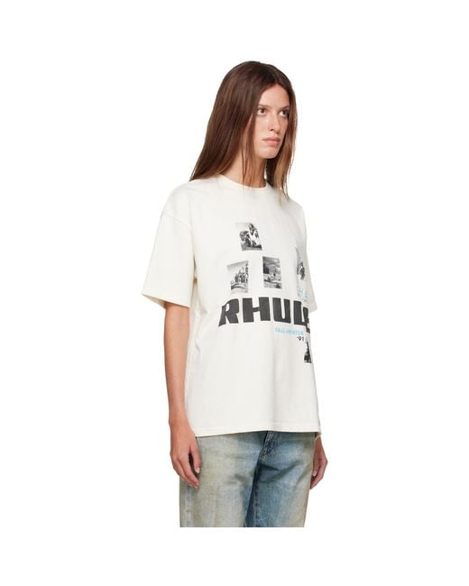Rhude White Off- 'Winter 91 Rallye' T-Shirt