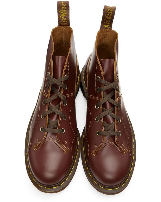 Dr. Martens Burgundy Vintage Church Monkey Boots in Brown for Men | Lyst