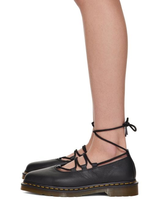 Dr. Martens Brown Elphie Ii Virginia Leather Ballerina Flats