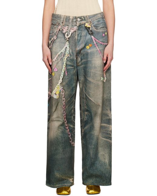 Jean Ample 1981F Bleu Acne en coloris Multicolor