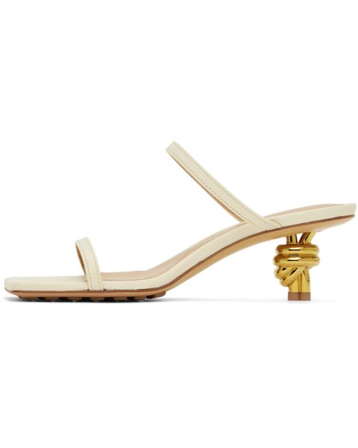 Bottega Veneta Black Off-white Knot Mules